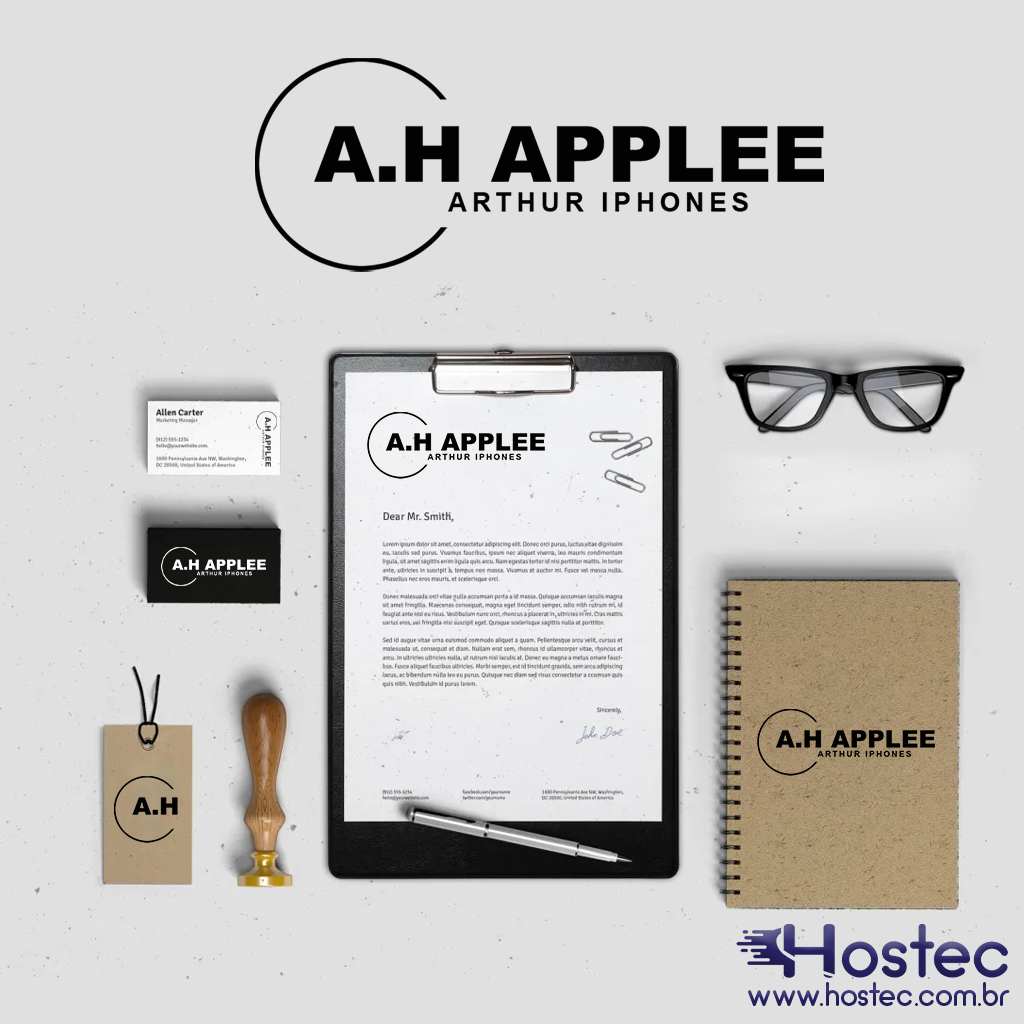 Criação da Logomarca da A.H Applee Arthur Iphones