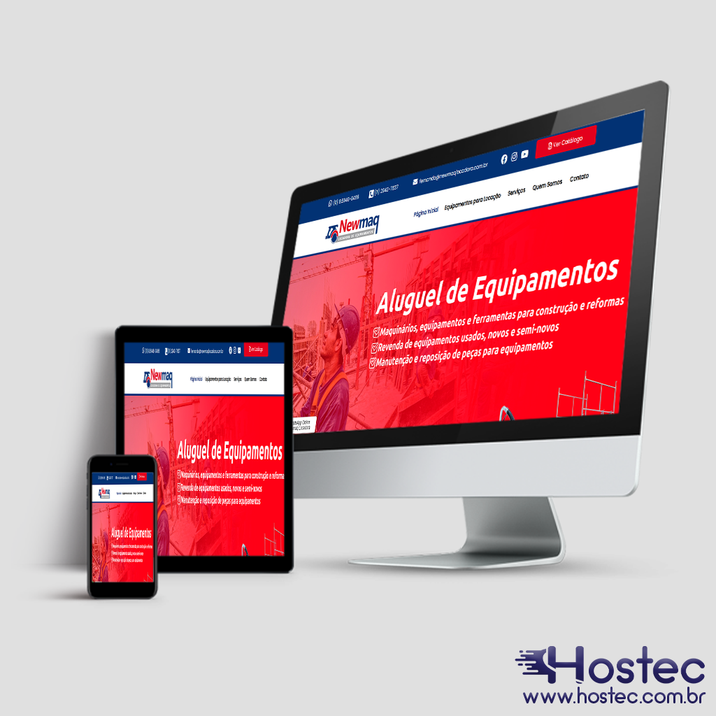 Criação de Site para Locadora de Equipamentos – Newmaq Locadora