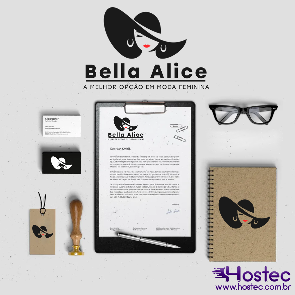 Criação da Logomarca da Bella Alice Moda Feminina