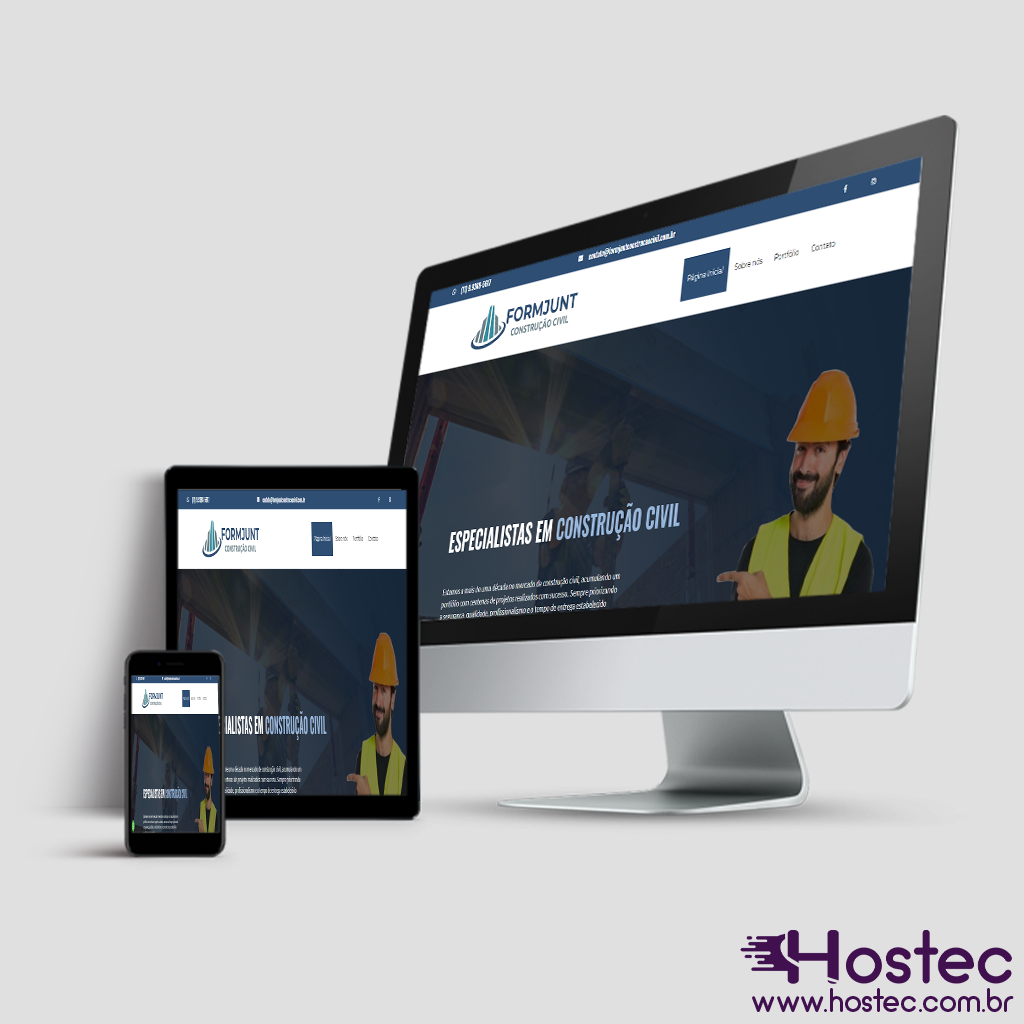 Criação de Site para Construtor Civil – Formjunt Construções