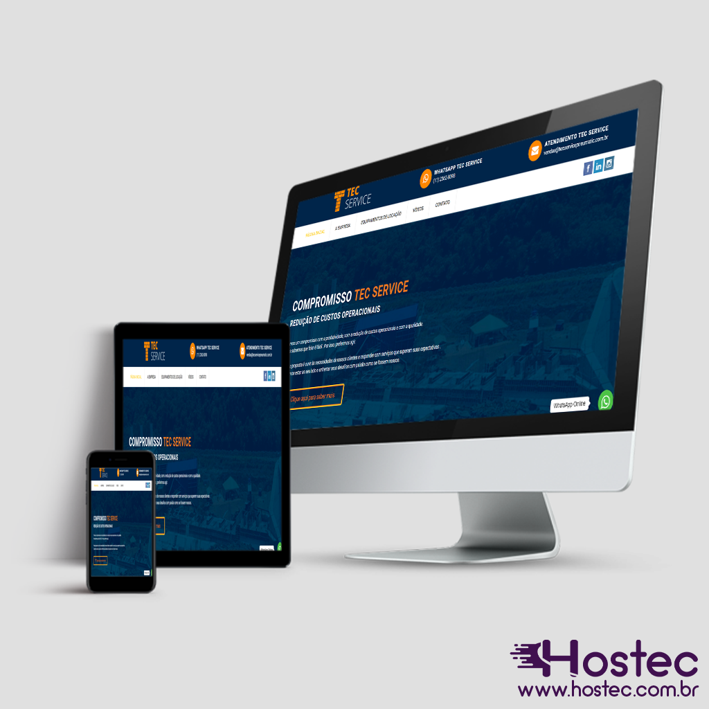Criação do Site da Locadora de Equipamentos – Tec Service