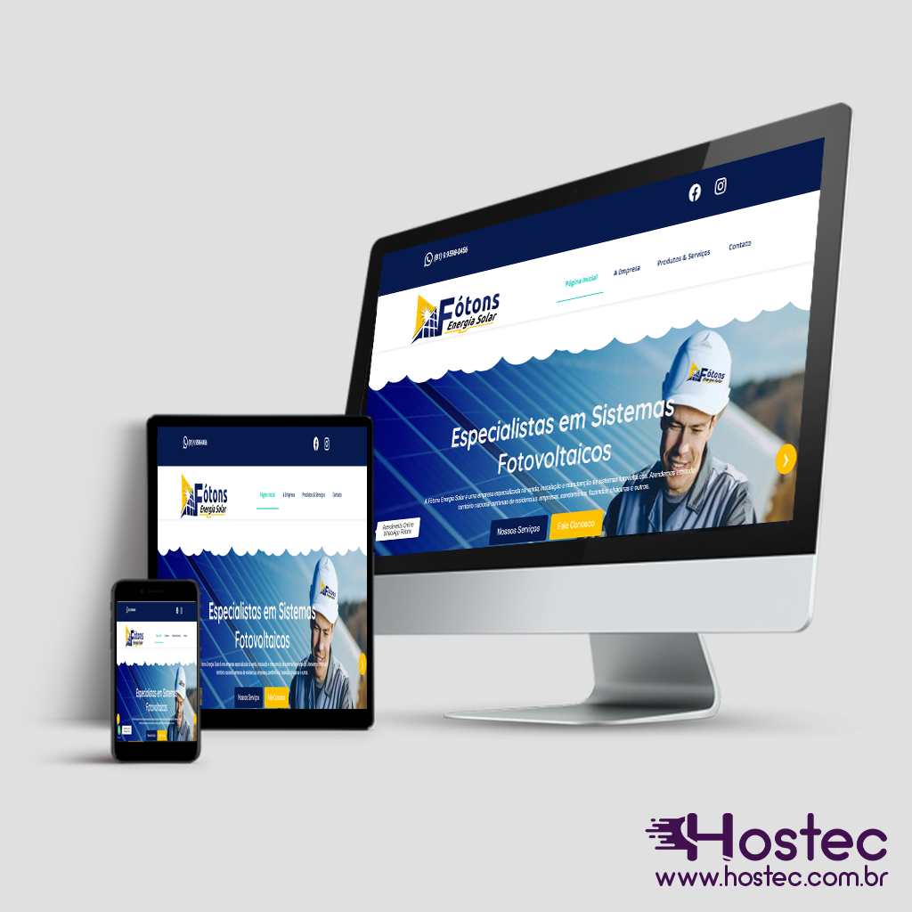Criação de Site para Instaladores Fotovoltaicos – Fótons Energia Solar