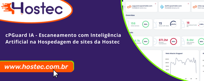 cPGuard IA - Escaneamento com Inteligência Artificial na Hospedagem de sites da Hostec