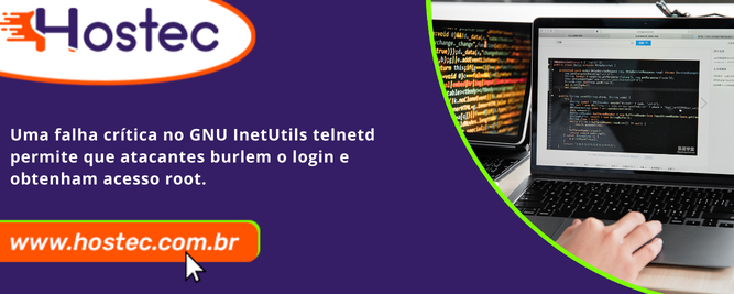 Uma falha crítica no GNU InetUtils telnetd permite que atacantes burlem o login e obtenham acesso root.